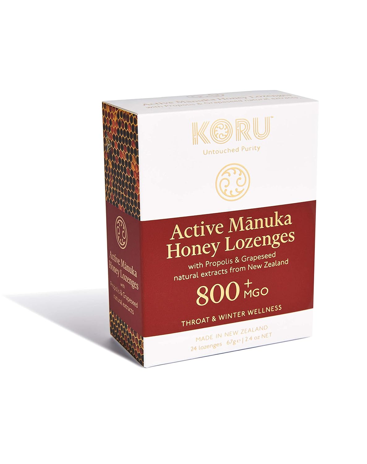KORU Manuka Honey Lozenges with Propolis & Grapeseed Extracts (MGO 800+)