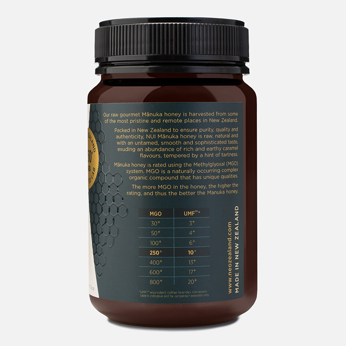 NUI Manuka Honey MGO 250+ | UMF 10+ | 500g