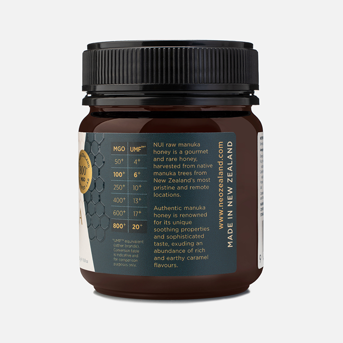 NUI Manuka Honey MGO 800+ | UMF 20+ | 250g