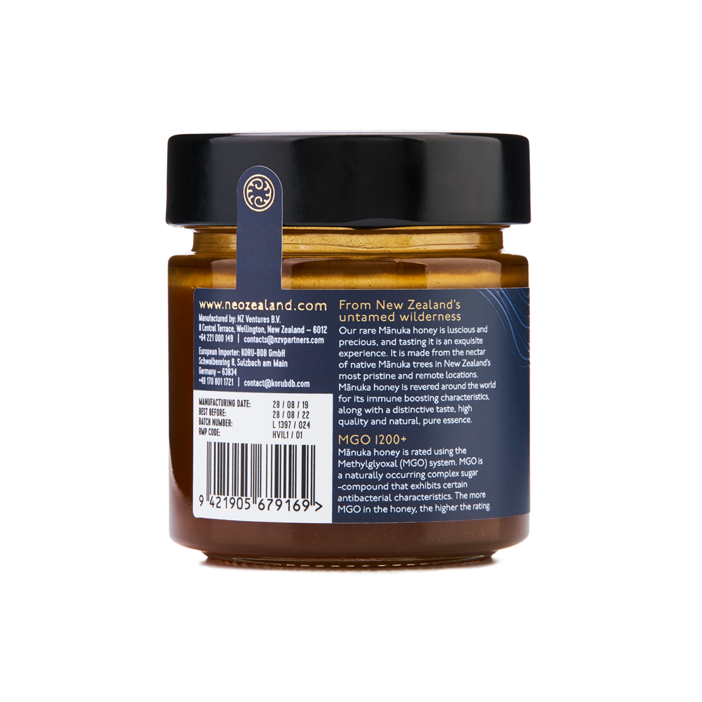 KORU Raw Manuka Honey MGO 1200+ | UMF 25+ | 250g