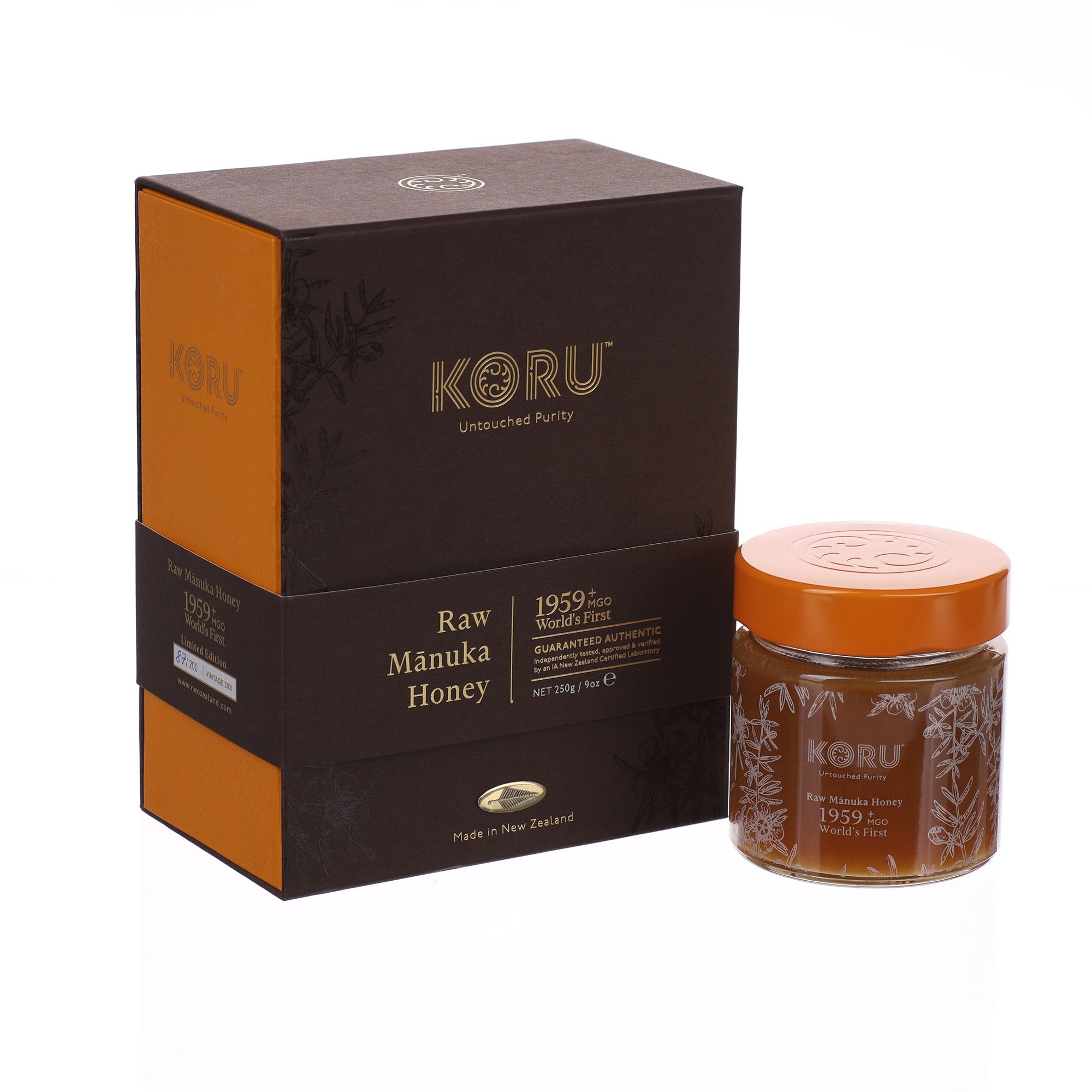 KORU Manuka Honey MGO 1959+ | UMF 33+ | 250g (WORLD FIRST)