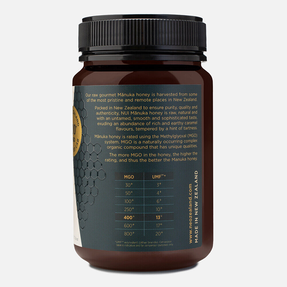 NUI Manuka Honey MGO 400+ | UMF 14+ | 500g