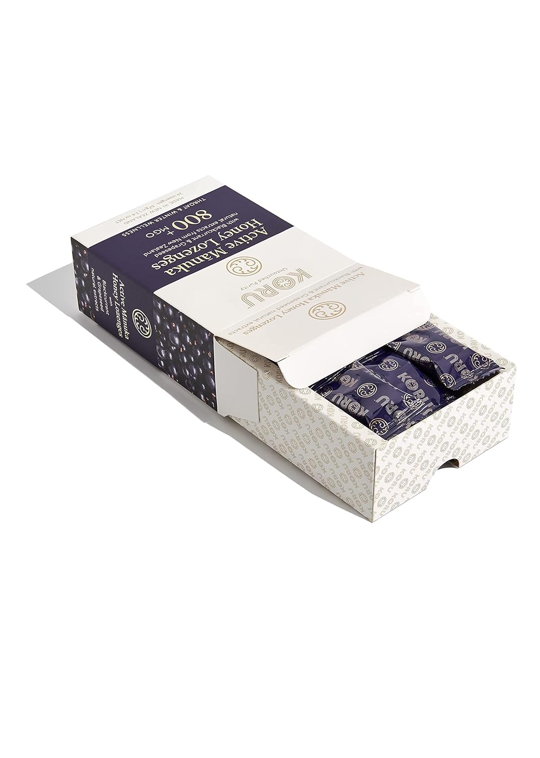 KORU Manuka Honey Lozenges with Blackcurrant &amp; Grapeseed Extracts (MGO 800+)