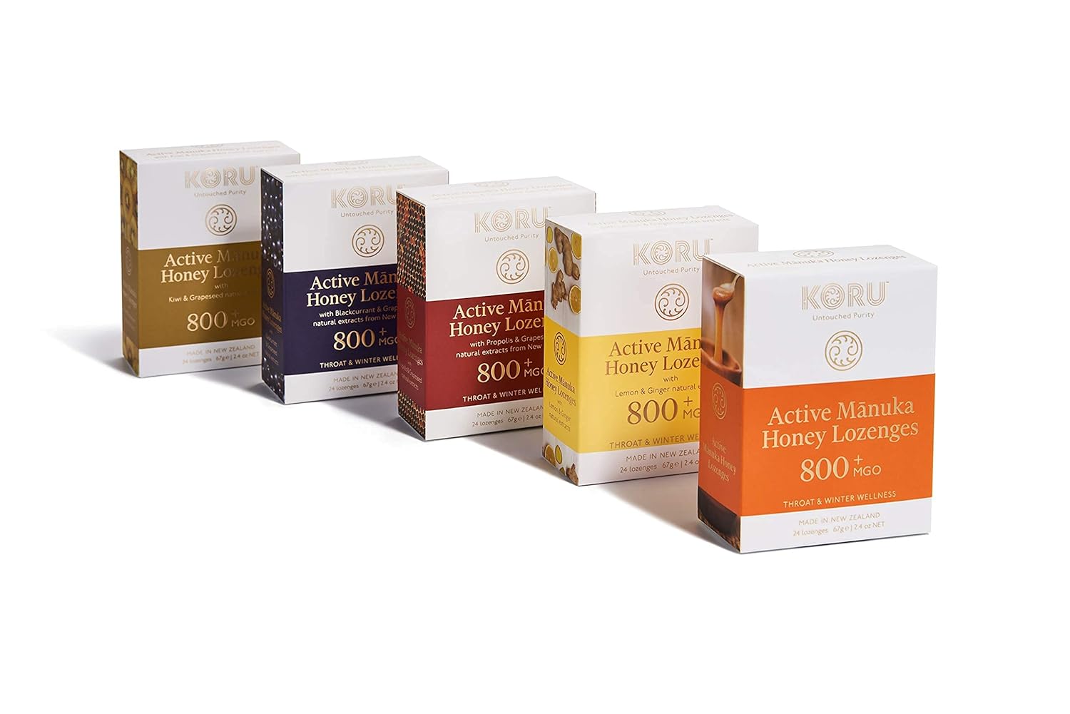 KORU Manuka Honey Lozenges with Kiwi &amp; Grapeseed Extracts (MGO 800+)