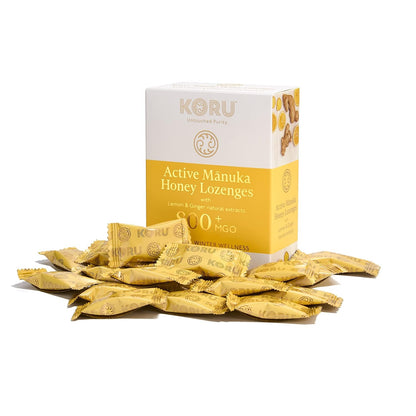 KORU Manuka Honey Lozenges with Lemon &amp; Ginger Natural Extracts (MGO 800+)